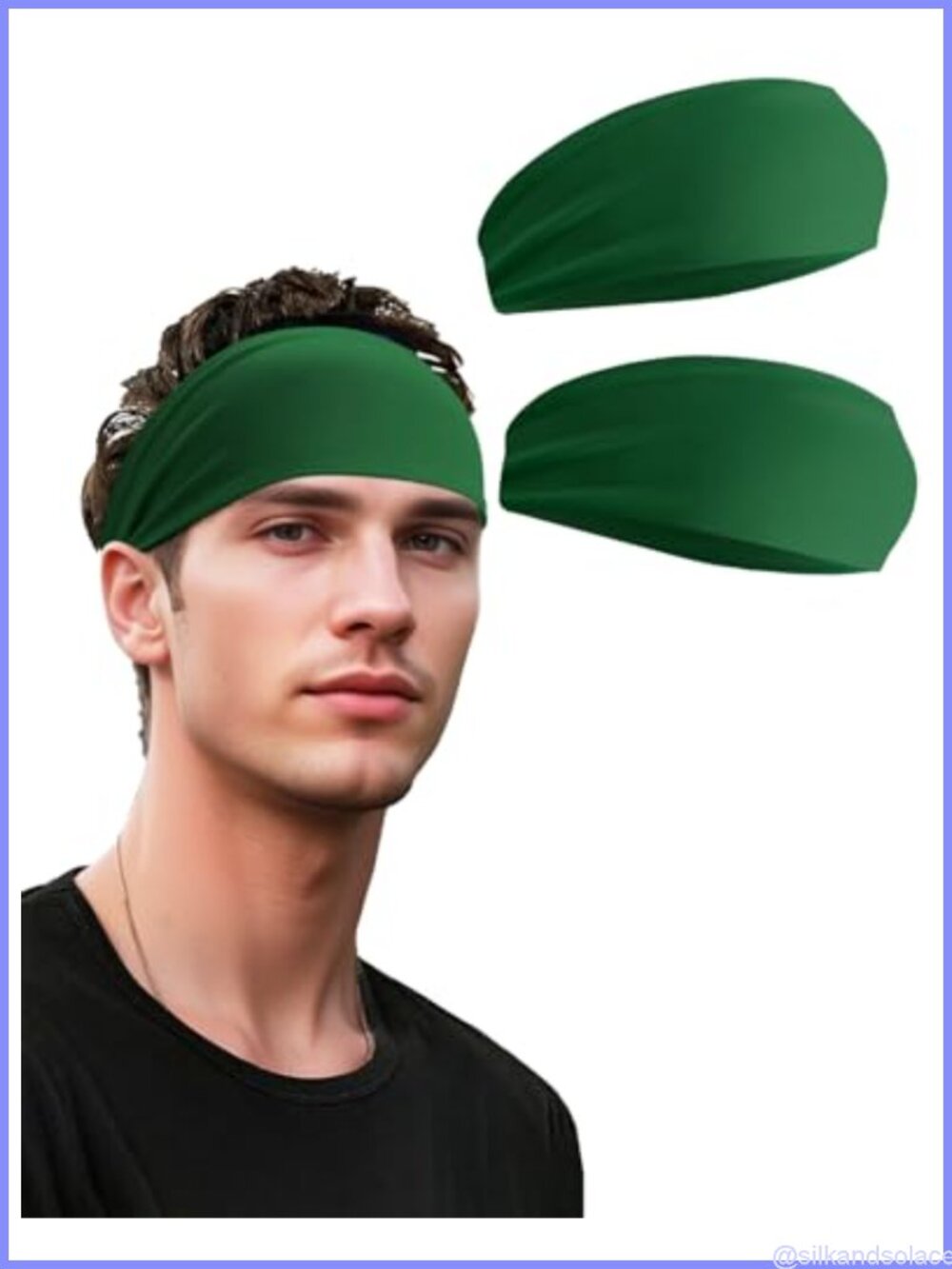 Unisex Sweat Wicking Non-Slip Sport Headband for Running Yoga Gym Workout